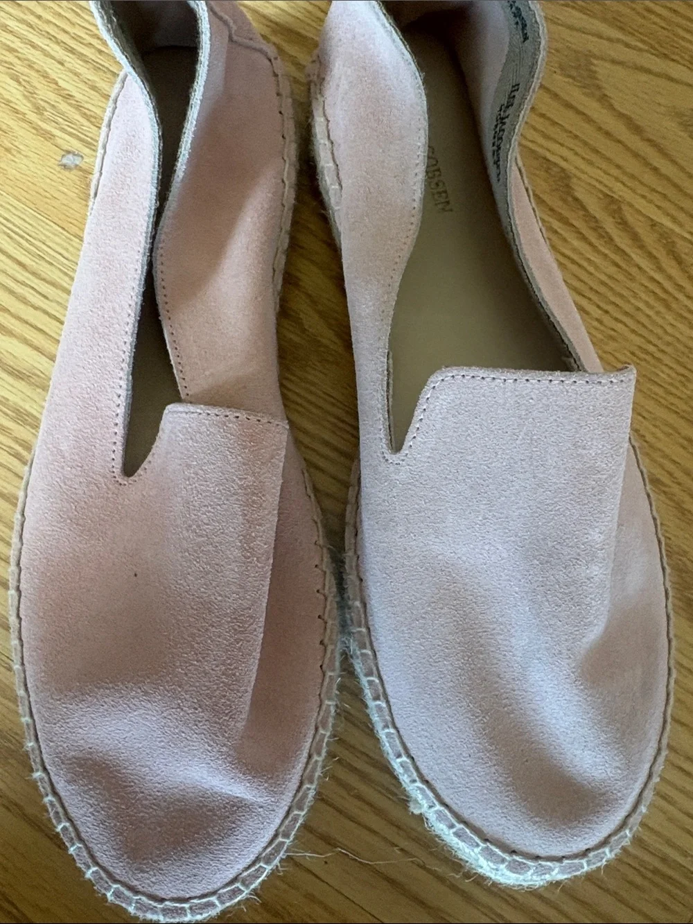 Ilse Jacobsen Blush Pink Suede Slip-On Espadrilles